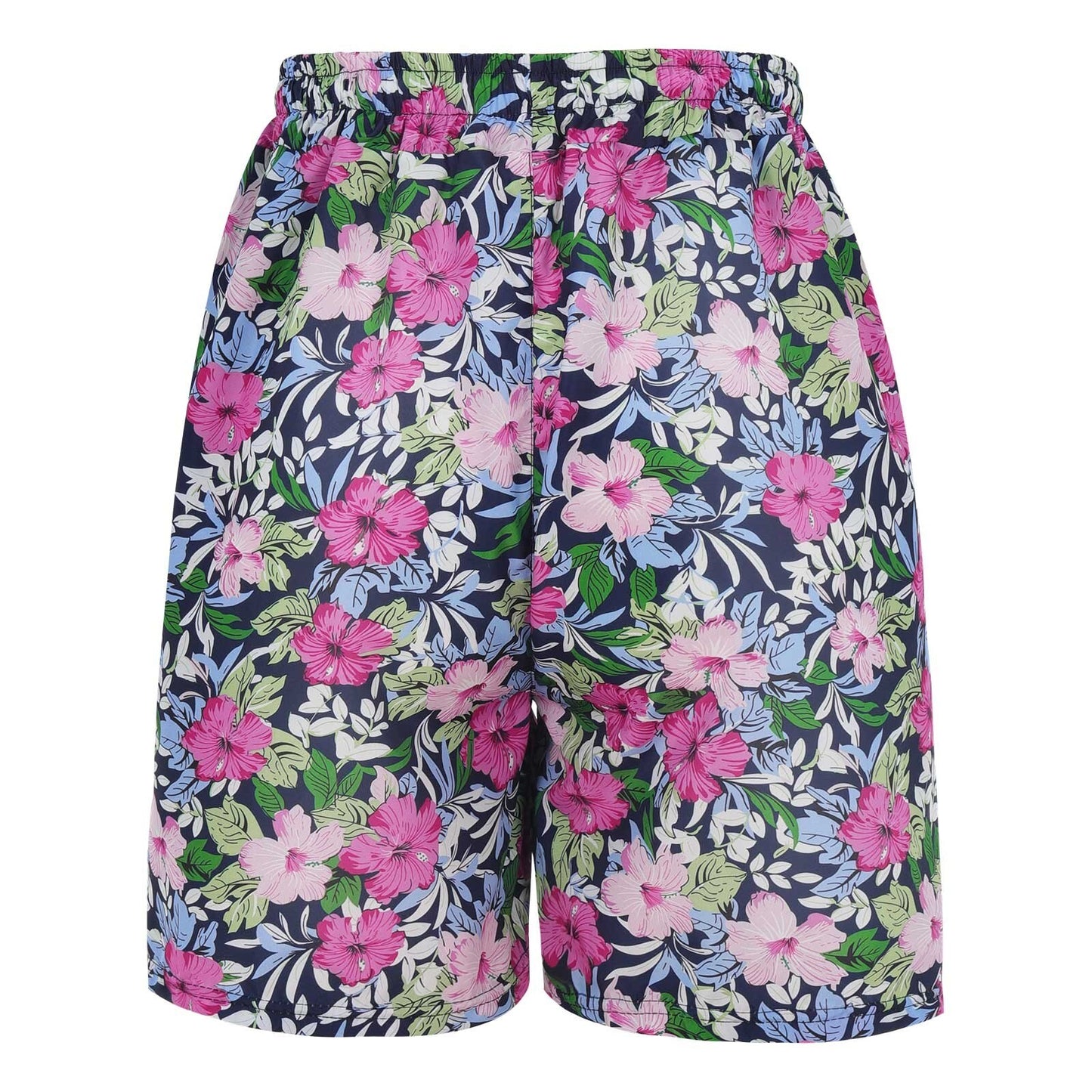 Women's Short Tropical Floral Printed Fresh Trendy Summer Leisure  High Waist Wide Leg Beach Wear for Girls.