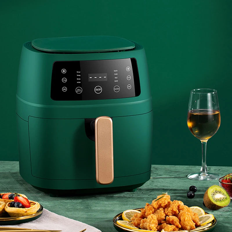 1. 5L Smart Electric Air Fryer, 360° Baking LED Touchscreen, Oil-Free, EU Plug