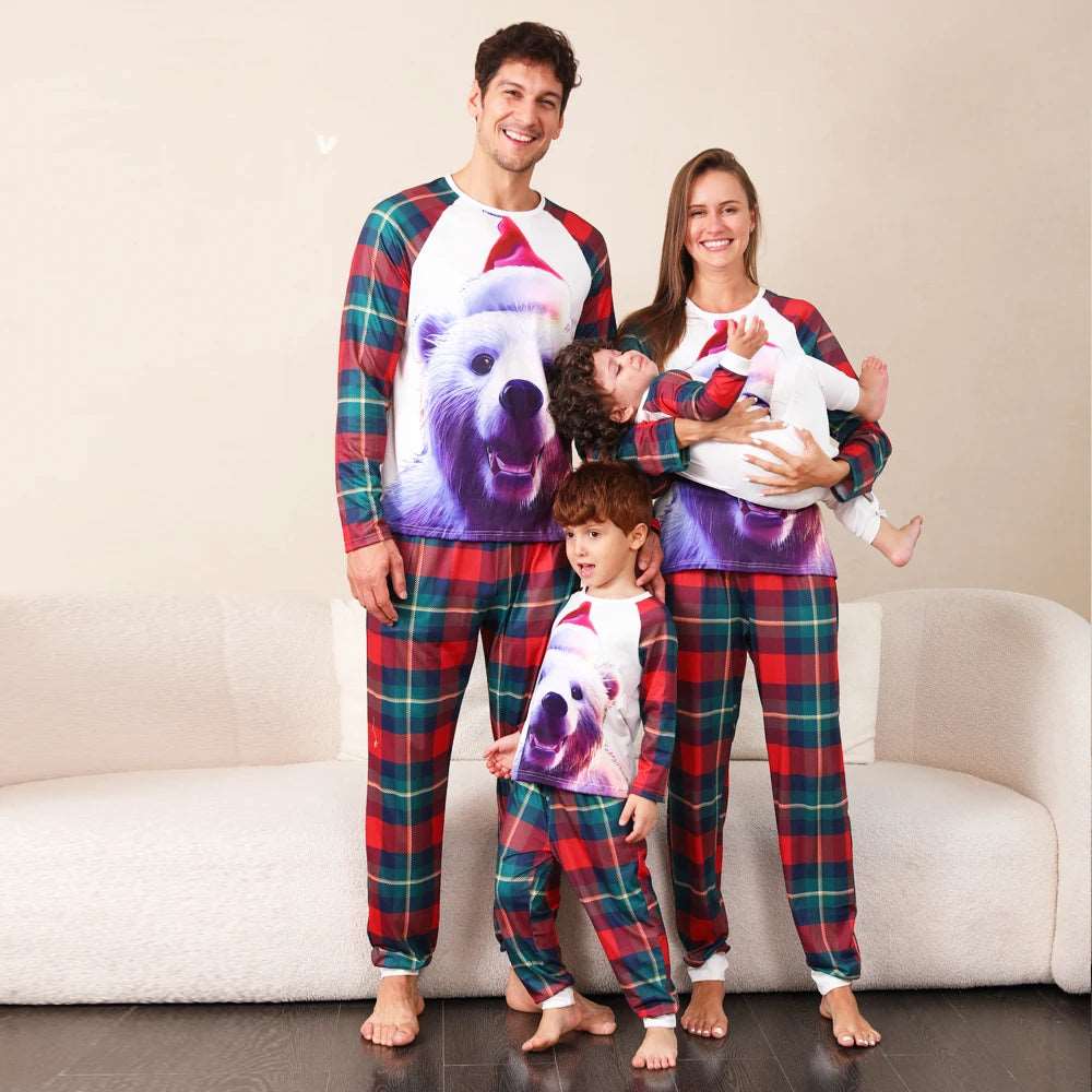 2023 Christmas Gift Deer Family Pajamas Flannel Hooded Jumpsuit Mother, Father, Kids, Baby Matching Outfit