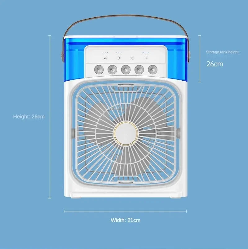 Portable Humidifier/Conditioner Portable Air cooler Adjustable to 3 Speed Fan