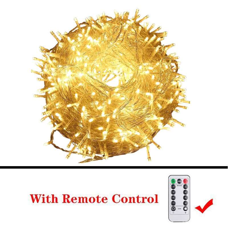 2022 Christmas Lights 5M-100M Led String Fairy Lights Outdoor Holiday Garden Decoration