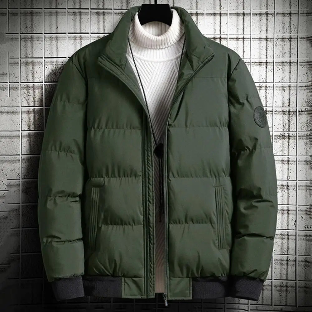 Stand Collar Parka Jacket Men Autumn Winter Cotton Padded Jackets Trending New Puffer Jacket