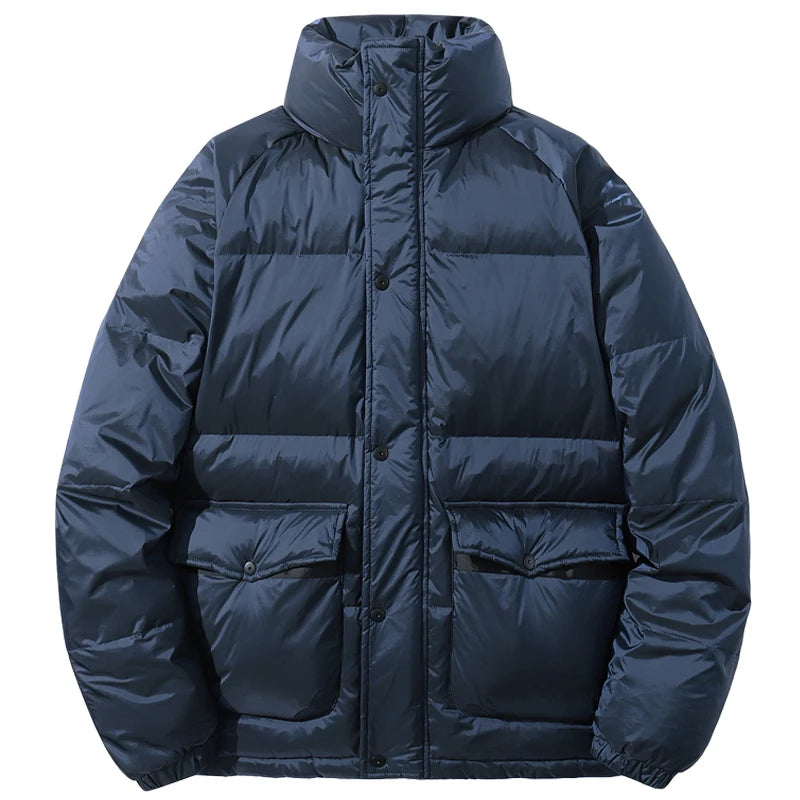 Men’s Padded Jacket – Oversized Winter Puffer with White Duck Down