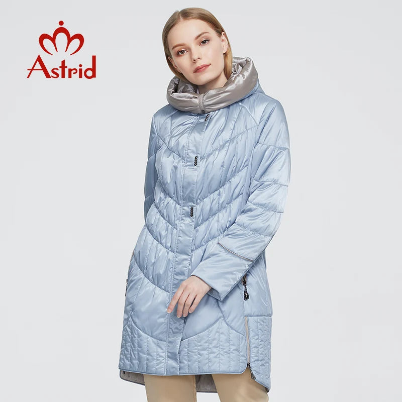 Women's casual Hooded Coats solid  Parkas Plus Size fashion