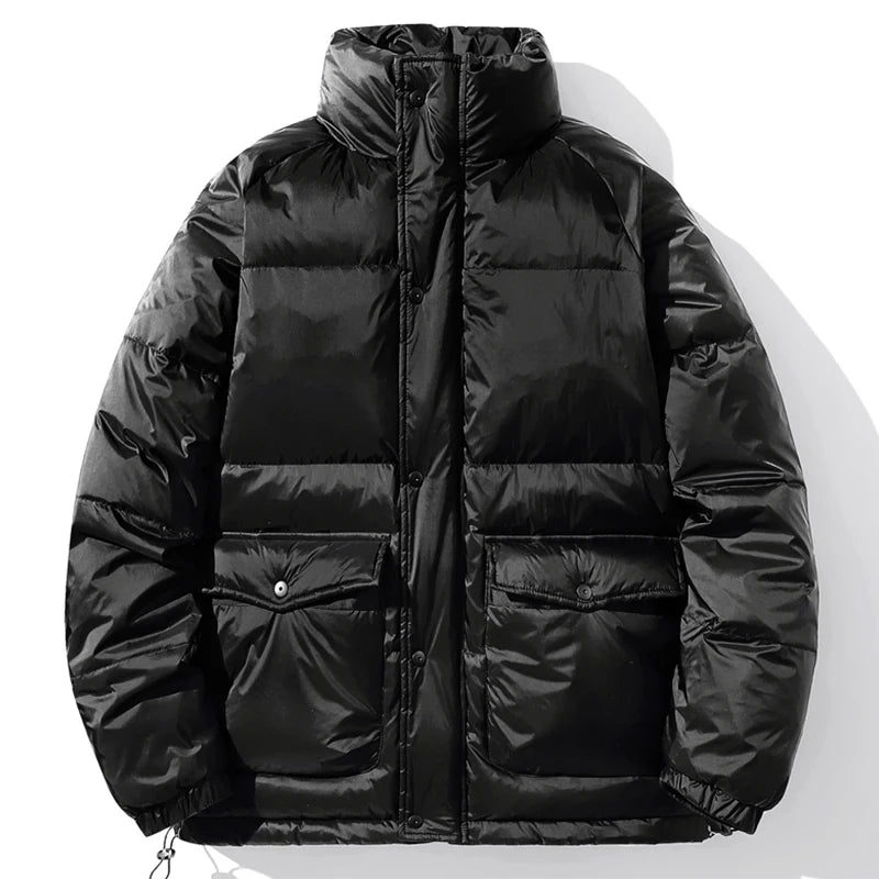 Men’s Padded Jacket – Oversized Winter Puffer with White Duck Down