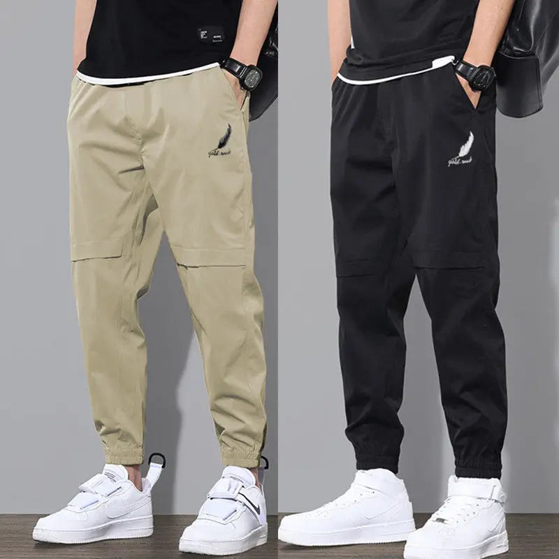 Men's Sport Running Pants With Zipper Pockets Soccer Training Trousers  for men