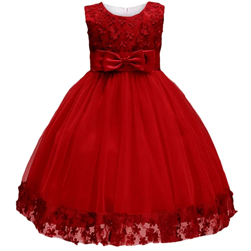 Girl's wedding party dresses for birthday kids costume evening ball dress