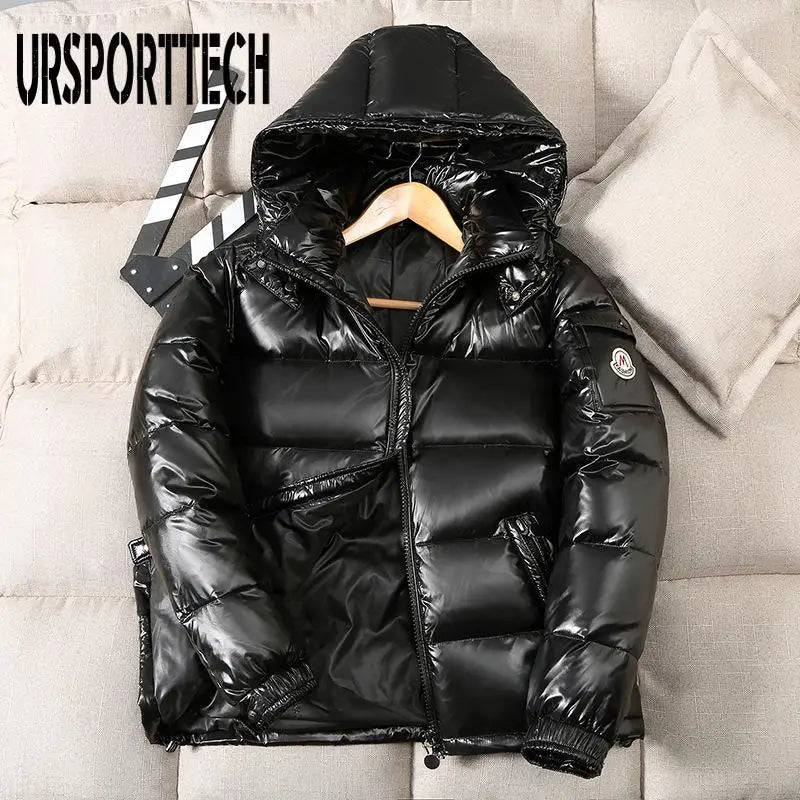 Winter Men's Down Jacket – Short Hooded Cold-Proof Overcoat