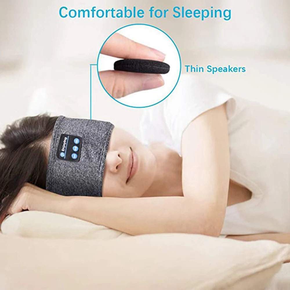 Bluetooth-compatible 5.0 Wireless Stereo Headset Sleep  Eye Mask Sport Headband