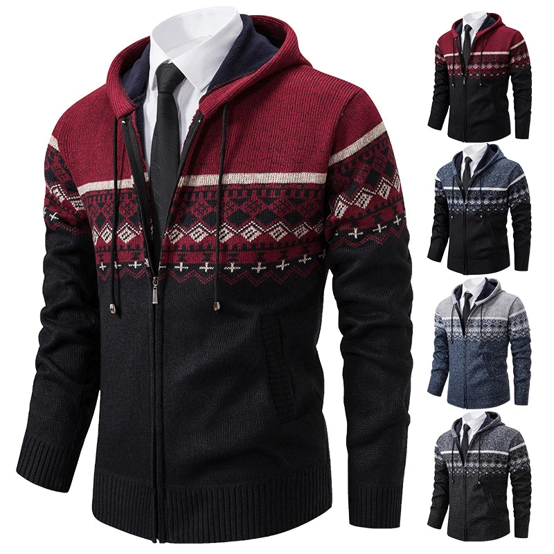 ENWEIGE Men's Knitted Cardigan Jacket