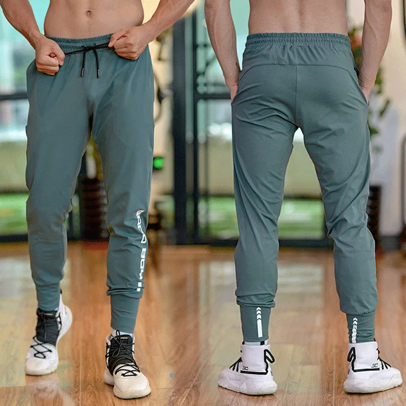 Sport Pant Training Trousers Elastic, fast dry, Fit Zipper with Pockets for men