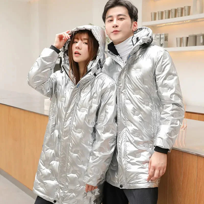 Puffer Men  & Women 2024 New Down Jacket  Korean Trend Loose Couple Winter Thick Warm Coat