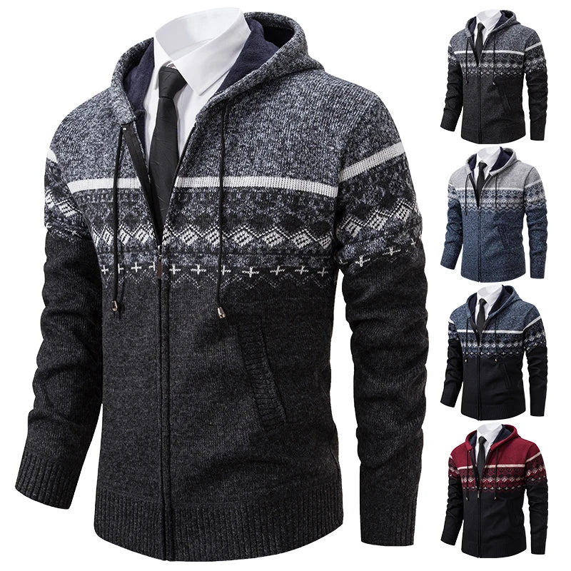 ENWEIGE Men's Knitted Cardigan Jacket