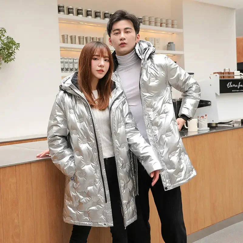 Puffer Men  & Women 2024 New Down Jacket  Korean Trend Loose Couple Winter Thick Warm Coat