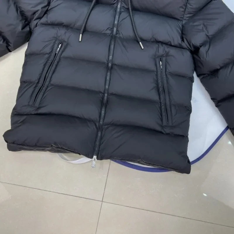 Hooded Casual Down Jacket  Hat Zipper Loose Solid Color Luxury High-Quality Men and Women Coat