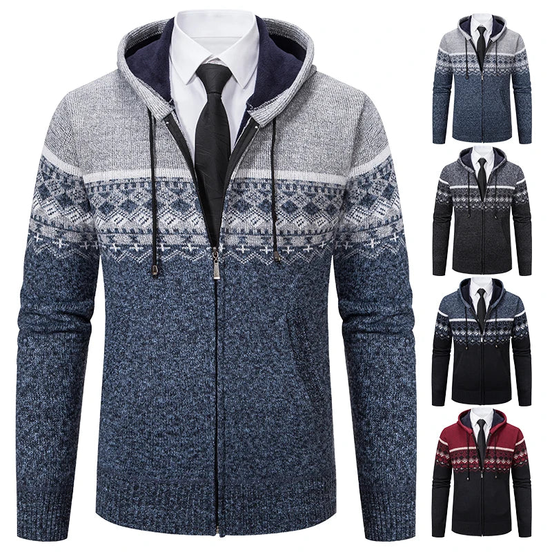 ENWEIGE Men's Knitted Cardigan Jacket