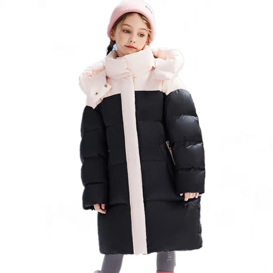 New Winter Russian Hot Selling Children's Down Coat – Long Hooded Parka for Boys &amp; Girls, Ultra-Warm White Duck Down Jacket -30℃