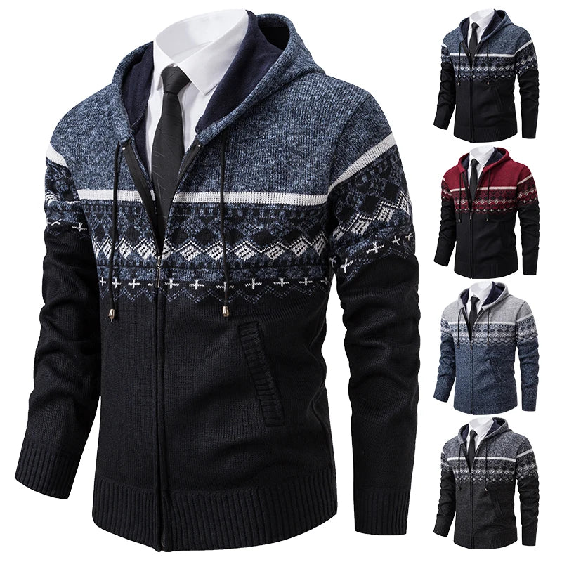 ENWEIGE Men's Knitted Cardigan Jacket