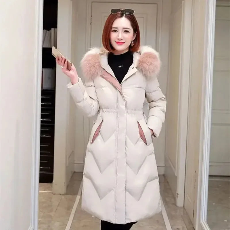 Feather Coats  Down Jacket 2023 Korean Jacket  Thicken Long Cotton  Puffer Jacket for Women