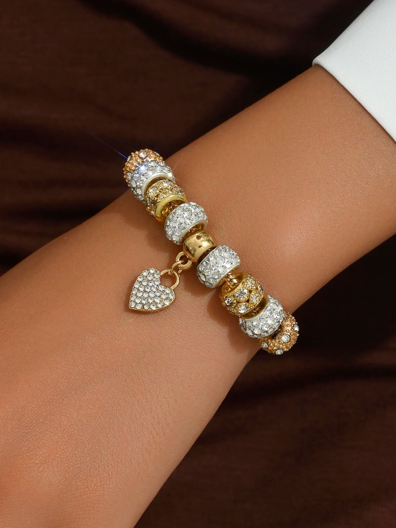 Golden Love Women's Beaded Bracelet