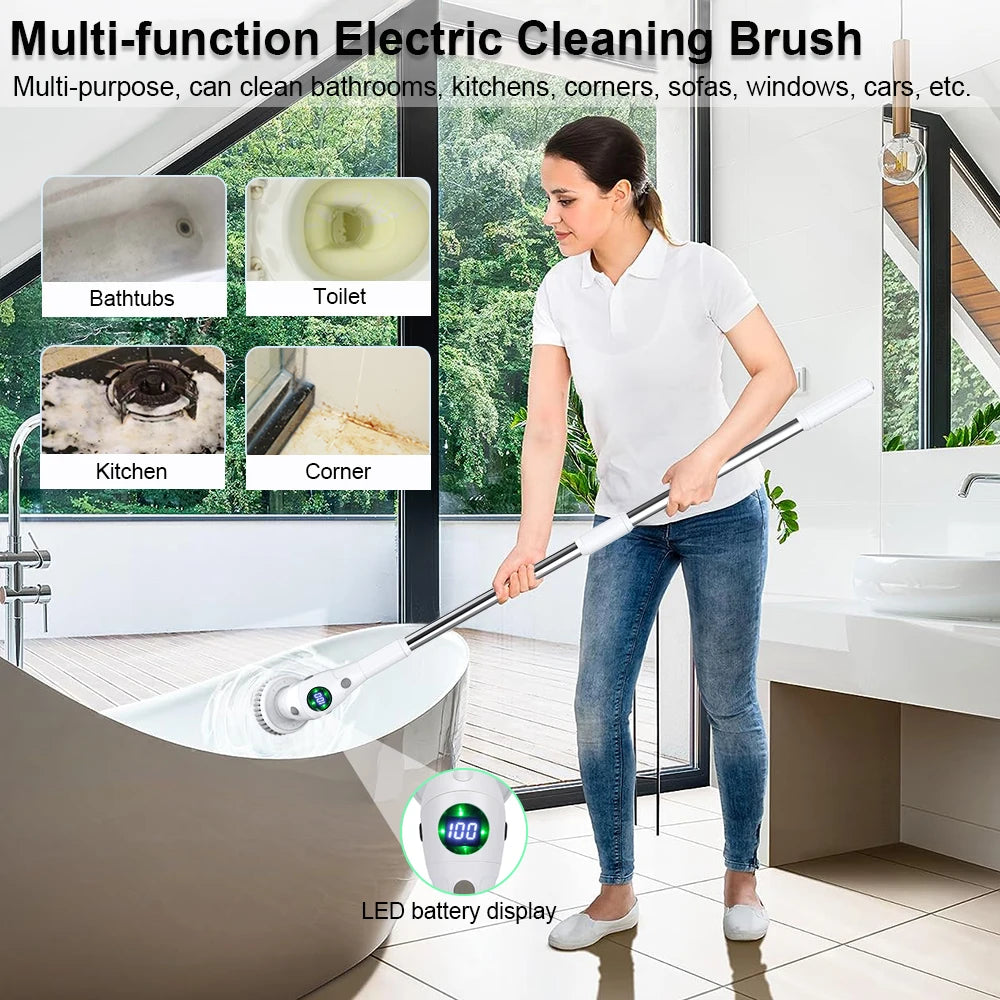 "8-in-1 Wireless Electric Cleaning Brush for Home"