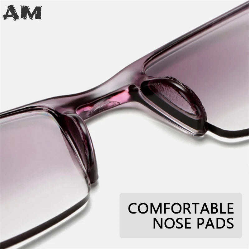 Korean Fashion Reading Glasses  Clear Lens Half Frame  Eyewear Men and Women