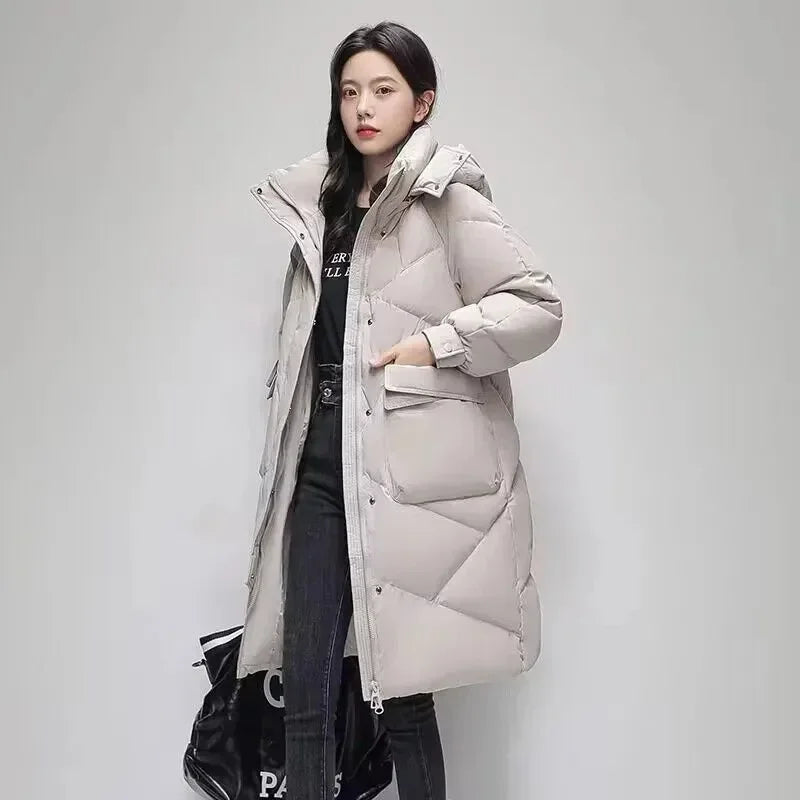 Winter Women’s Hooded Puffer Coat – Thick Warm Parka with Casual Style