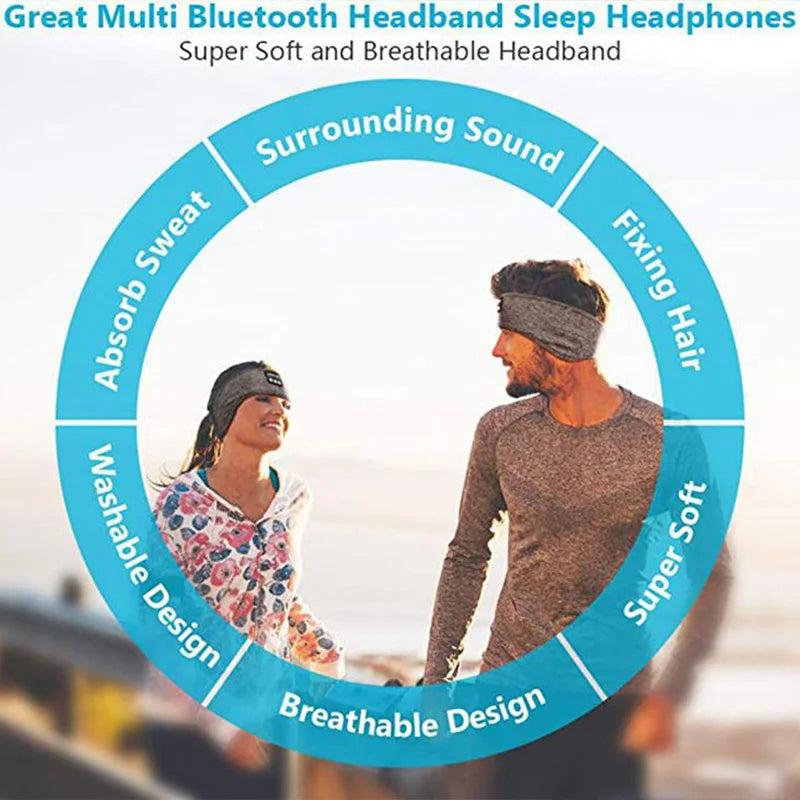 Wireless Bluetooth Earphone Sleeping Band Headphone Comfortable for Sports