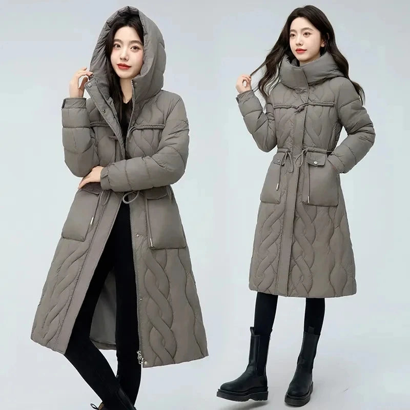 Women’s Puffer Jacket Hooded Cotton-Padded Parka