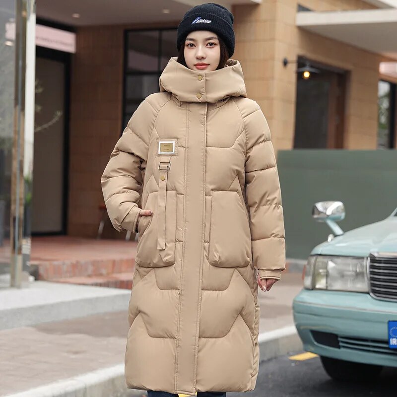 Women's Winter Parkas Coat Thick Down Cotton  Loose Long Cotton Hooded  Jacket for Women