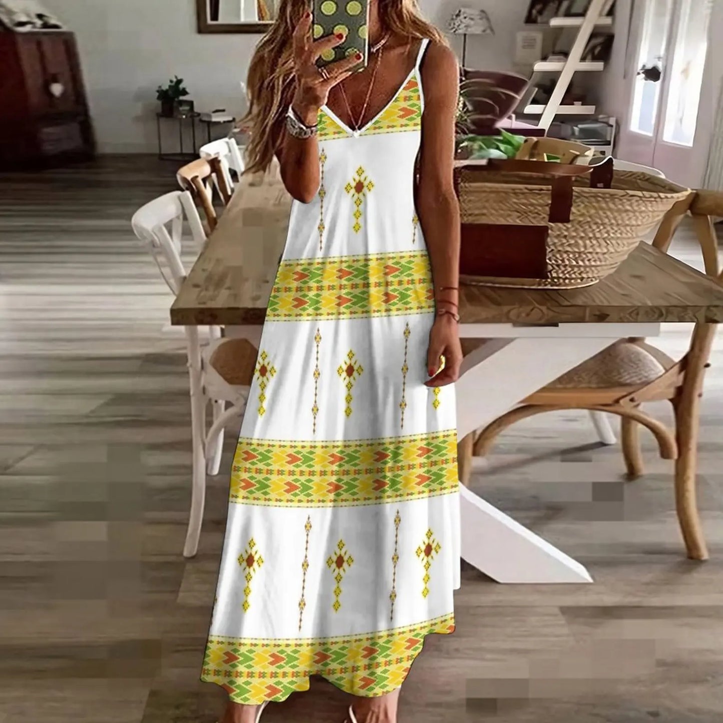 Ethiopian Habesha tibeb luxury women's  evening  summer dress