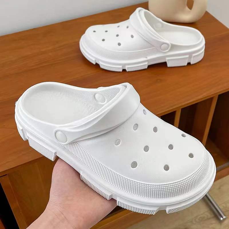 New Trend Thick-soled Baotou Hole Summer Beach Shoes, Non-slip Deodorant Fashion men & Couple Sandals