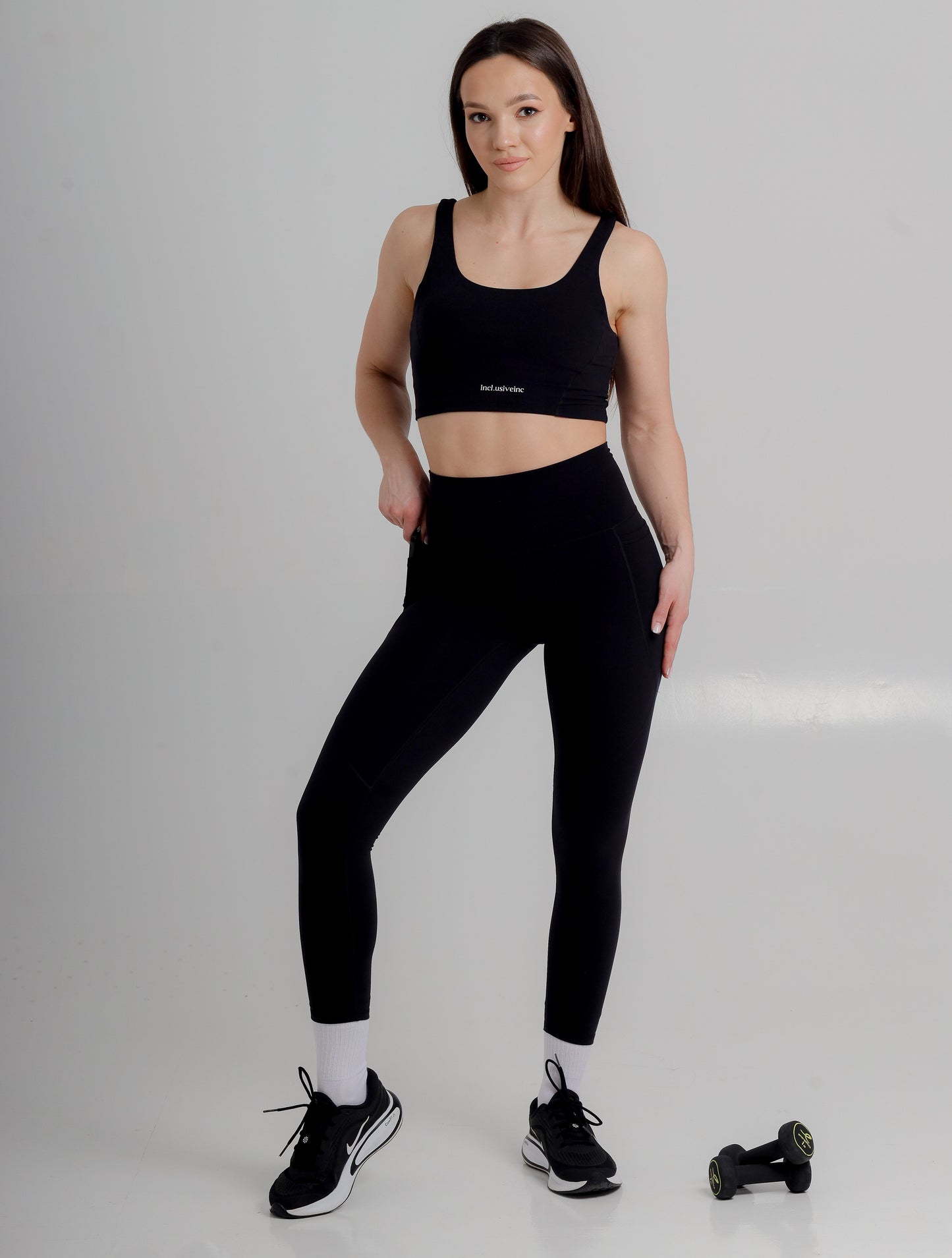 Active Black Leggings with Pockets