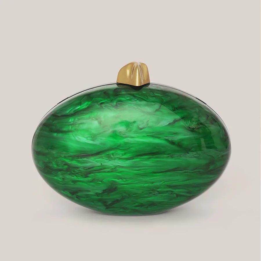 Acrylic Evening Bag Handheld Wedding Women's Shoulder Crossbody Fashionable Ladies Elliptical Acrylic Tote Bag