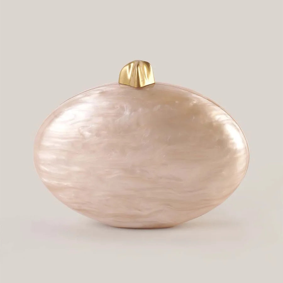 Acrylic Evening Bag Handheld Wedding Women's Shoulder Crossbody Fashionable Ladies Elliptical Acrylic Tote Bag