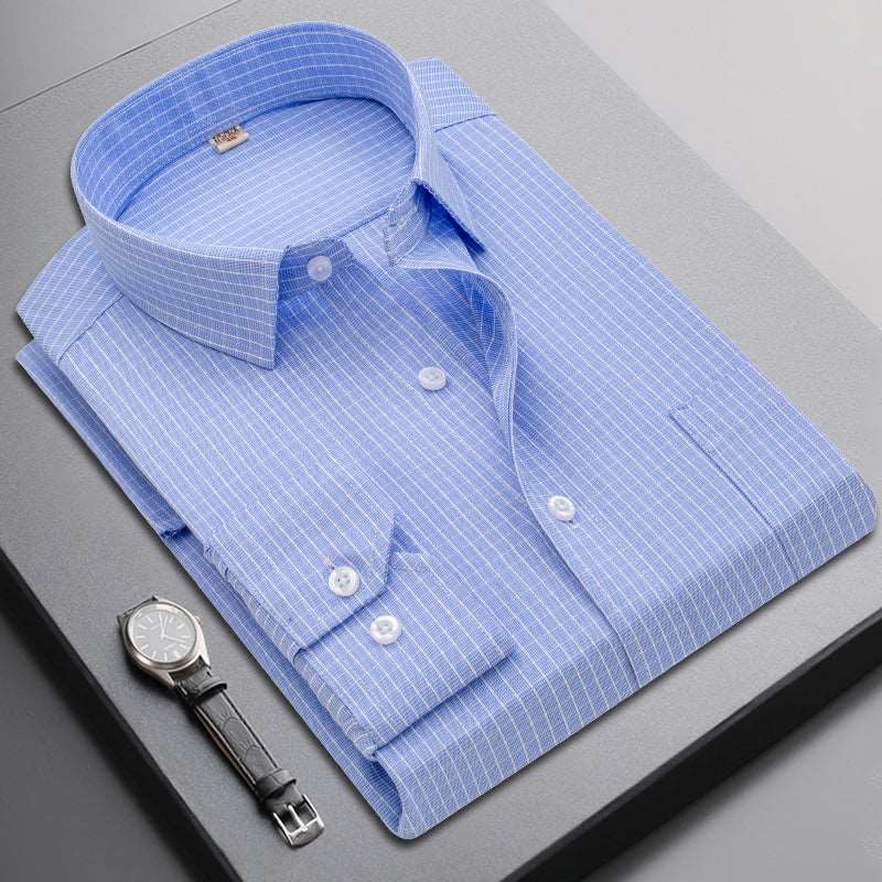 2022 Brand New Men Shirt Male Dress Shirts Striped Men&#39;s Casual Long Sleeve Business Formal Plaid Shirt camisa social