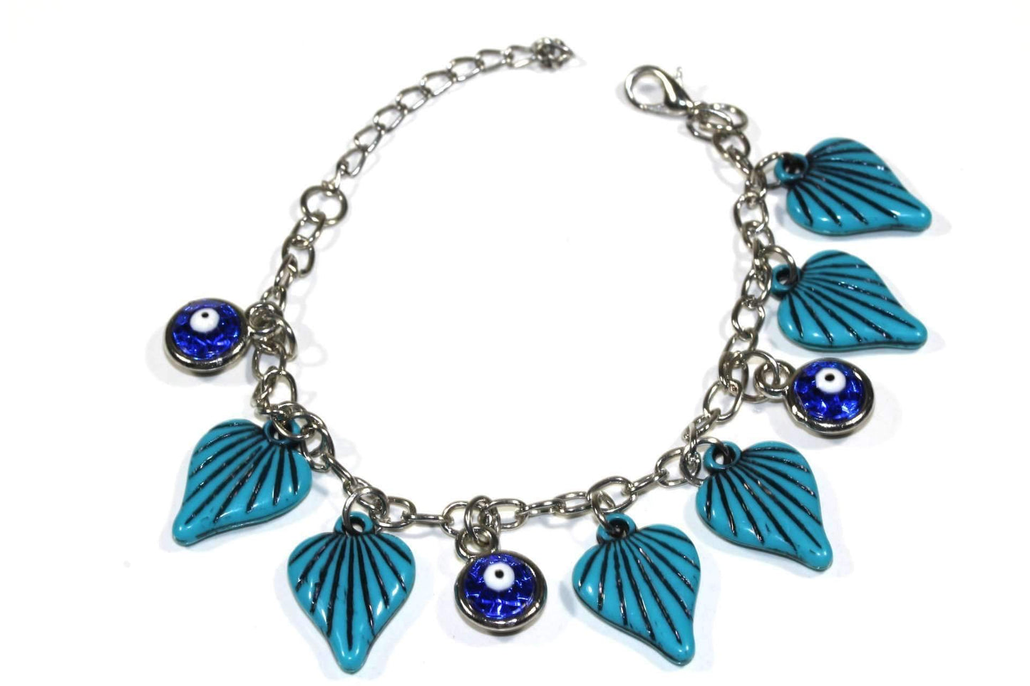 Bodhi Leaf And Evil Eye Bracelet