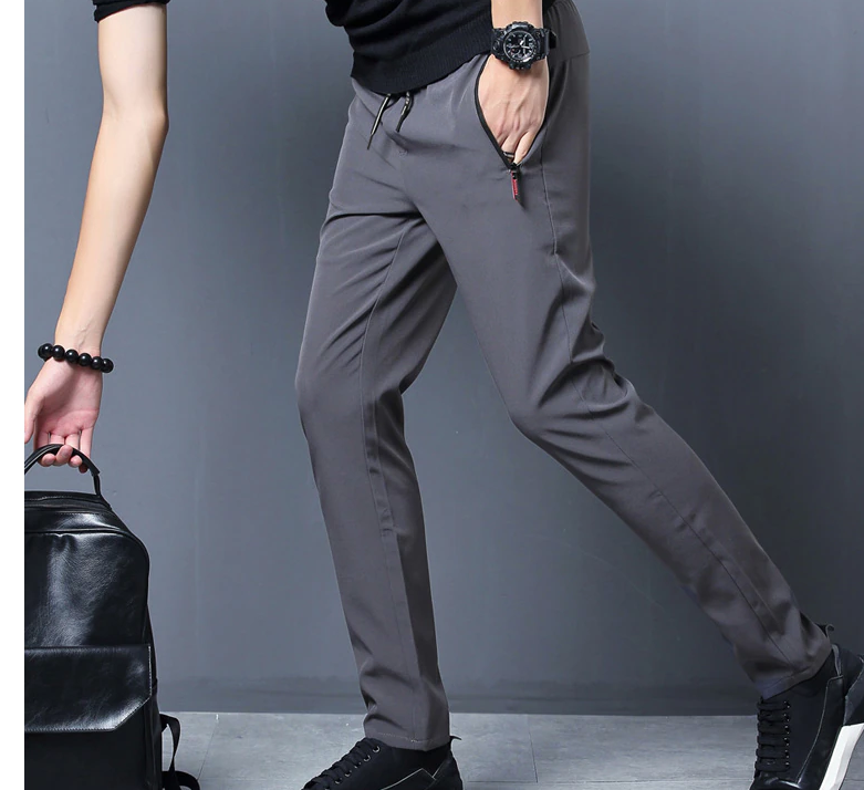 Men's Breathable and Elastic Casual Fleece Outdoor Sweatpants.