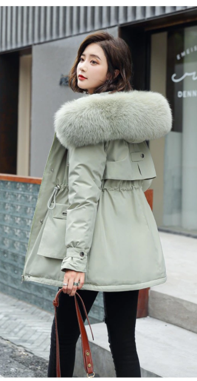 New Plus size winter military hooded jacket / coats for women