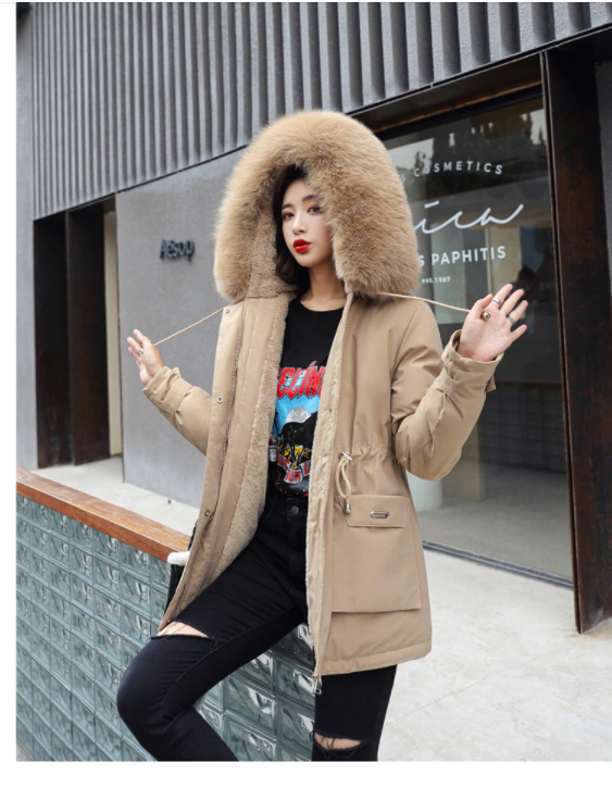 New Plus size winter military hooded jacket / coats for women