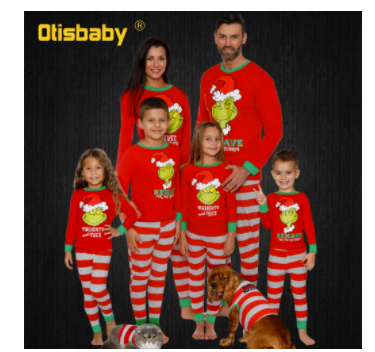 Family Christmas Matching Pajamas for Mother, Daughter, Fanther & Son