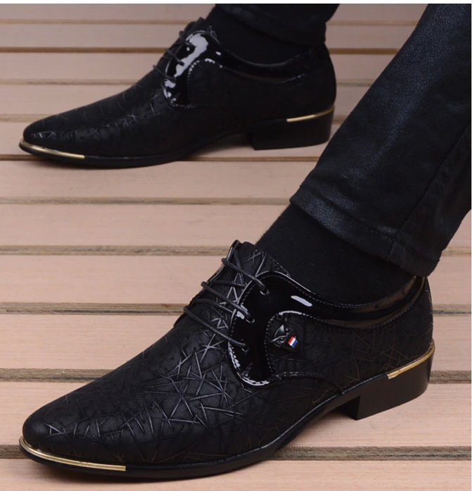 Men&#39;s Dress Shoe Clould Patent Leather Men Wedding Oxford Shoes Lace-Up Office Suit Men&#39;s Casual Shoes Zapatillas Hombre