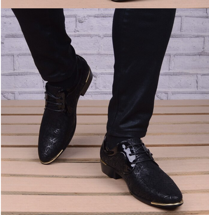 Men&#39;s Dress Shoe Clould Patent Leather Men Wedding Oxford Shoes Lace-Up Office Suit Men&#39;s Casual Shoes Zapatillas Hombre