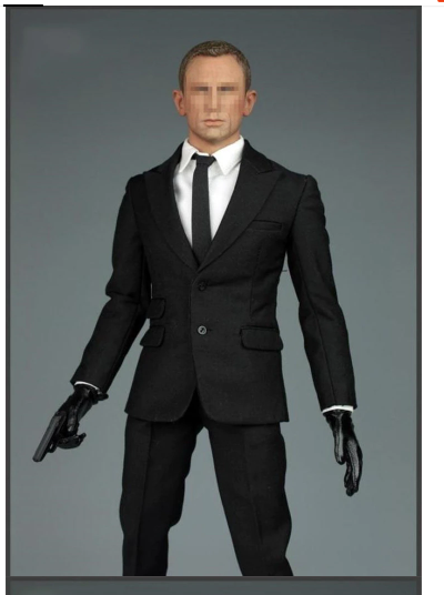 Solider Figure James 007 Bond Secret Suit Overcoat