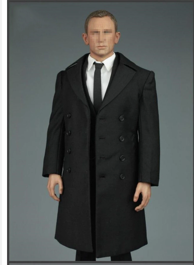 Solider Figure James 007 Bond Secret Suit Overcoat