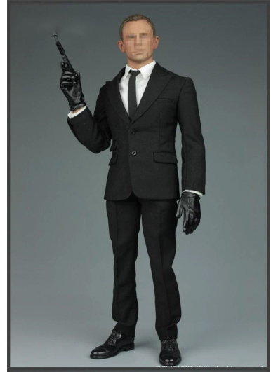 Solider Figure James 007 Bond Secret Suit Overcoat