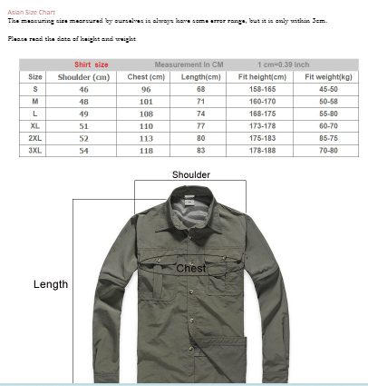 TRVLWEGO Camping Shirt Spring Man Summer Travel Hiking Blouse Breathable&amp;Anti UV Quick-dry Fishing Shirts Detachable Outdoor