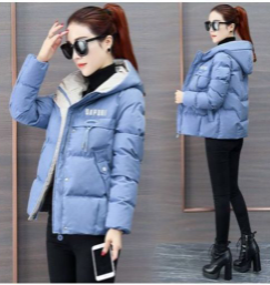 Trending Products Cotton clothes Women winter jacket Large size Short coat Hooded Down cotton Warm Outwear Free shipping 1912