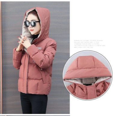 Trending Products Cotton clothes Women winter jacket Large size Short coat Hooded Down cotton Warm Outwear Free shipping 1912