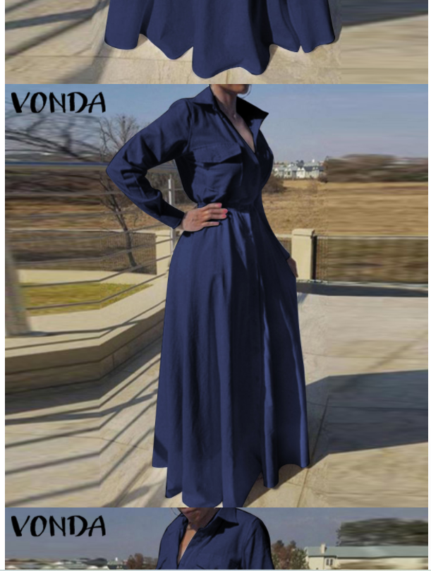 Plus Size  VONDA Long Dress for Women